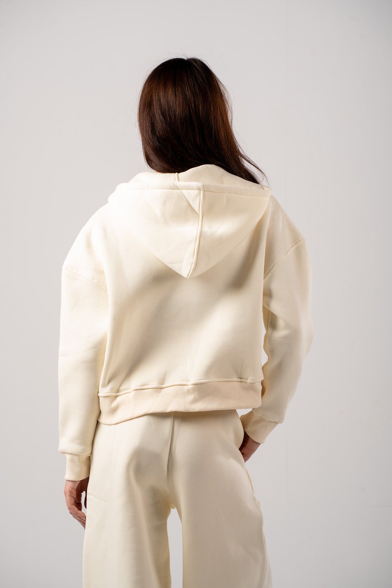 Cropped Zip-Up Hoodie