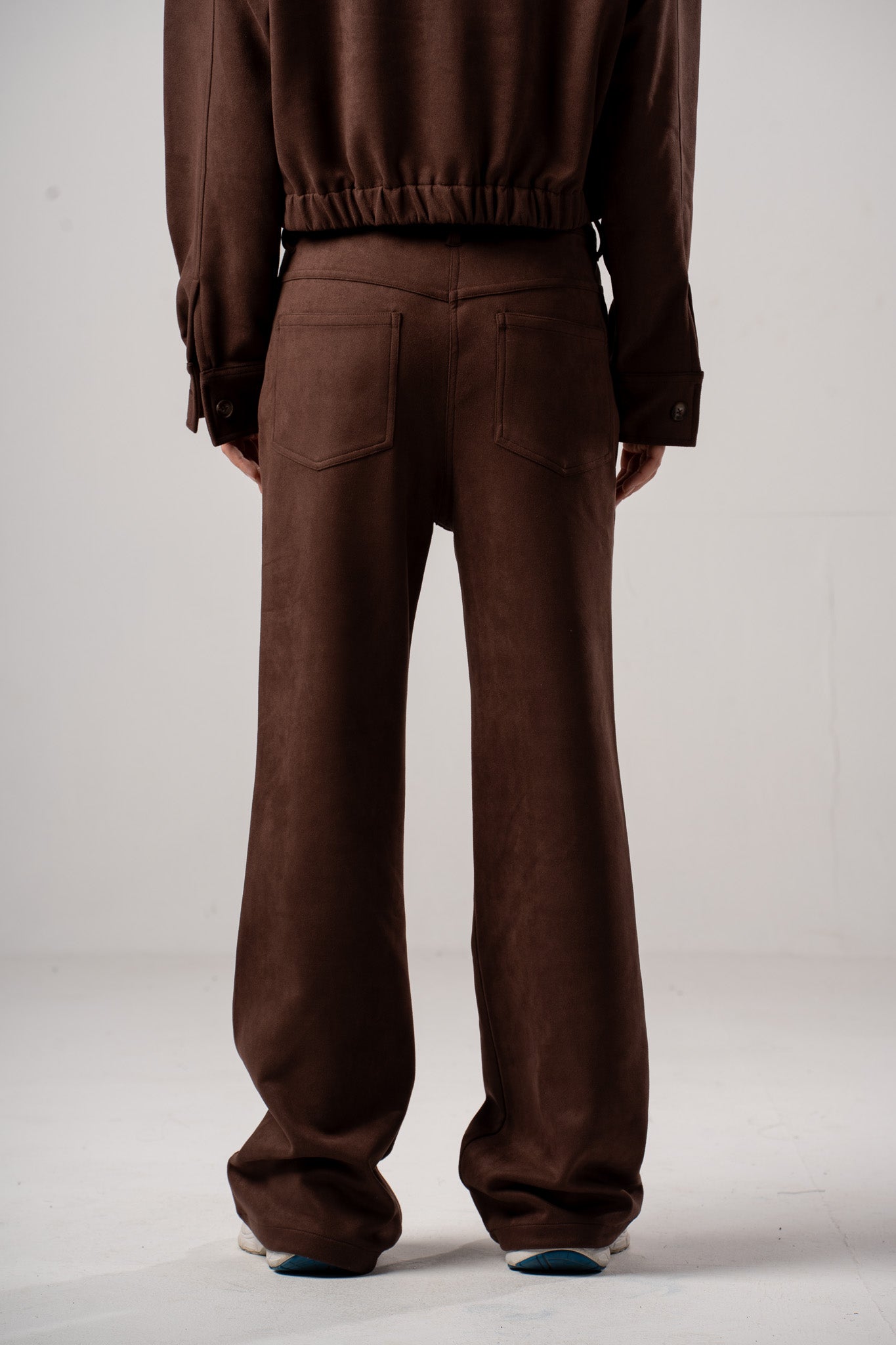 Flared Leg Suede Pants