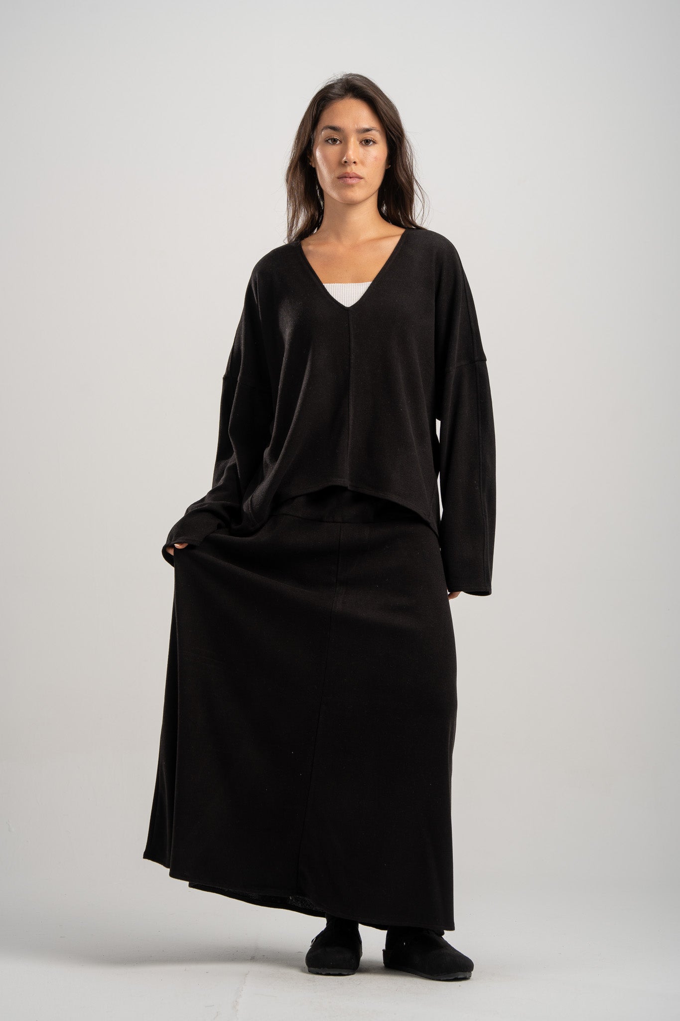 Soft Knit Midi Skirt