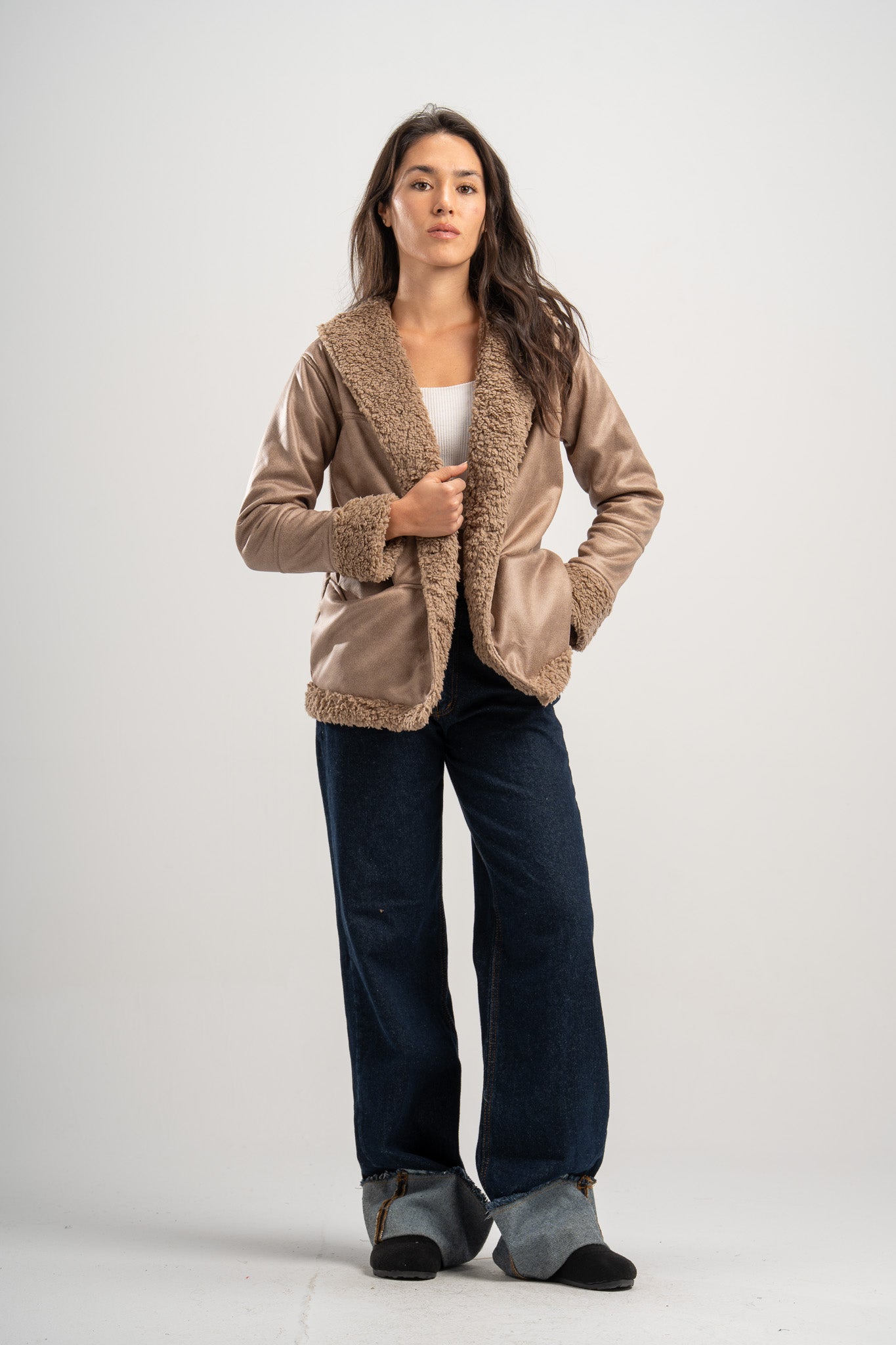 Fur-Lined Leather Jacket