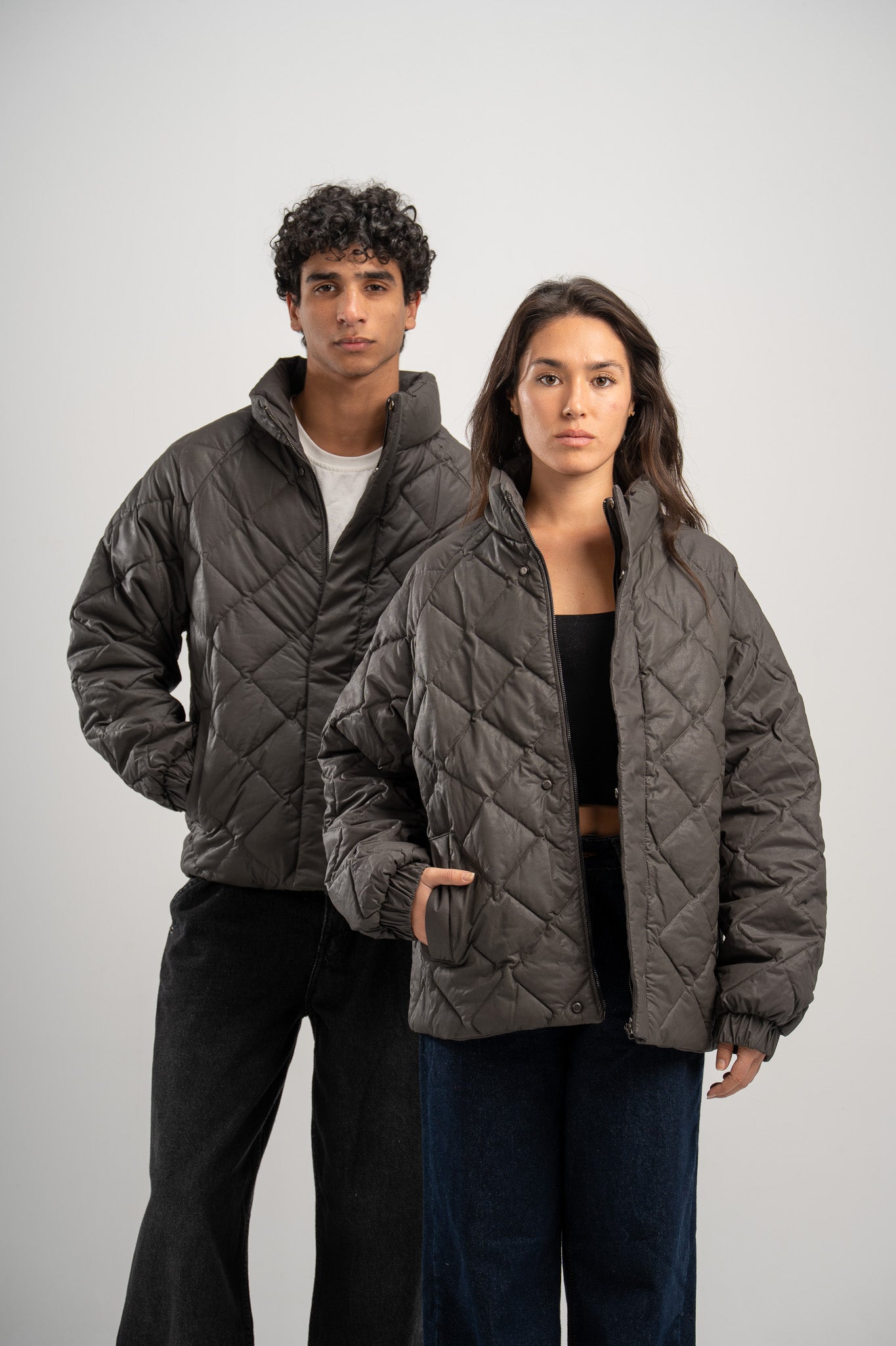 Leather Puffer Jacket