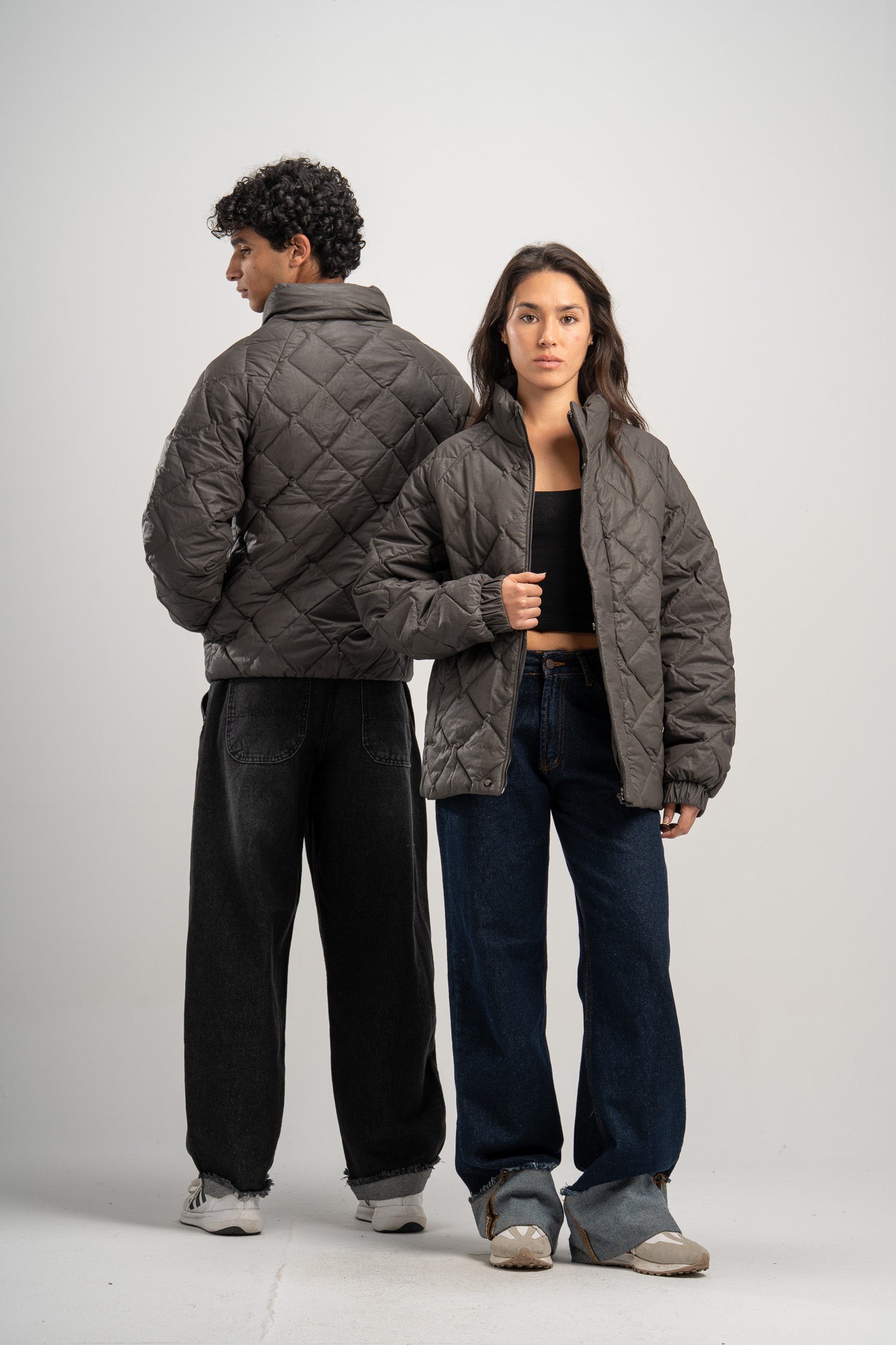 Leather Puffer Jacket