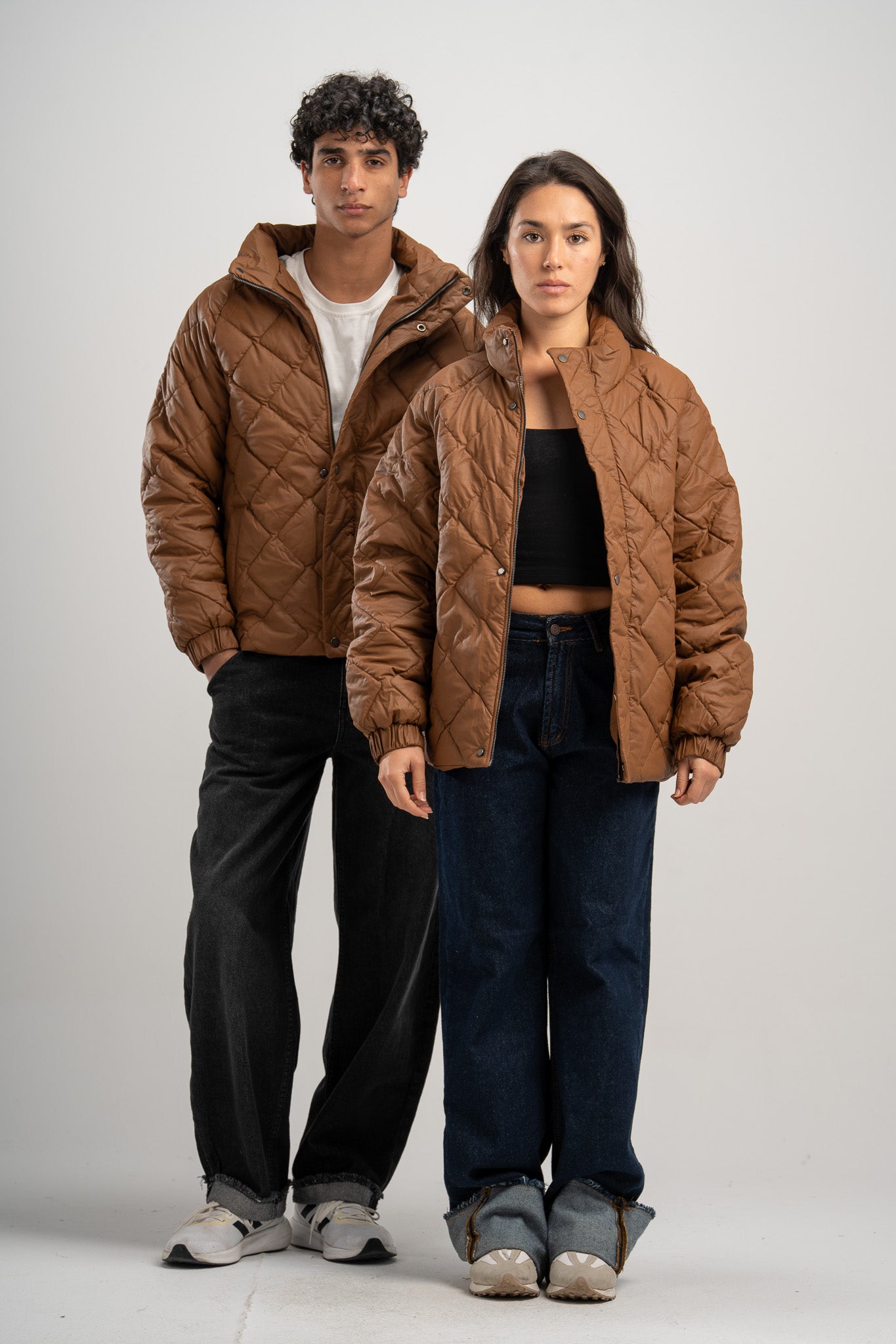 Leather Puffer Jacket