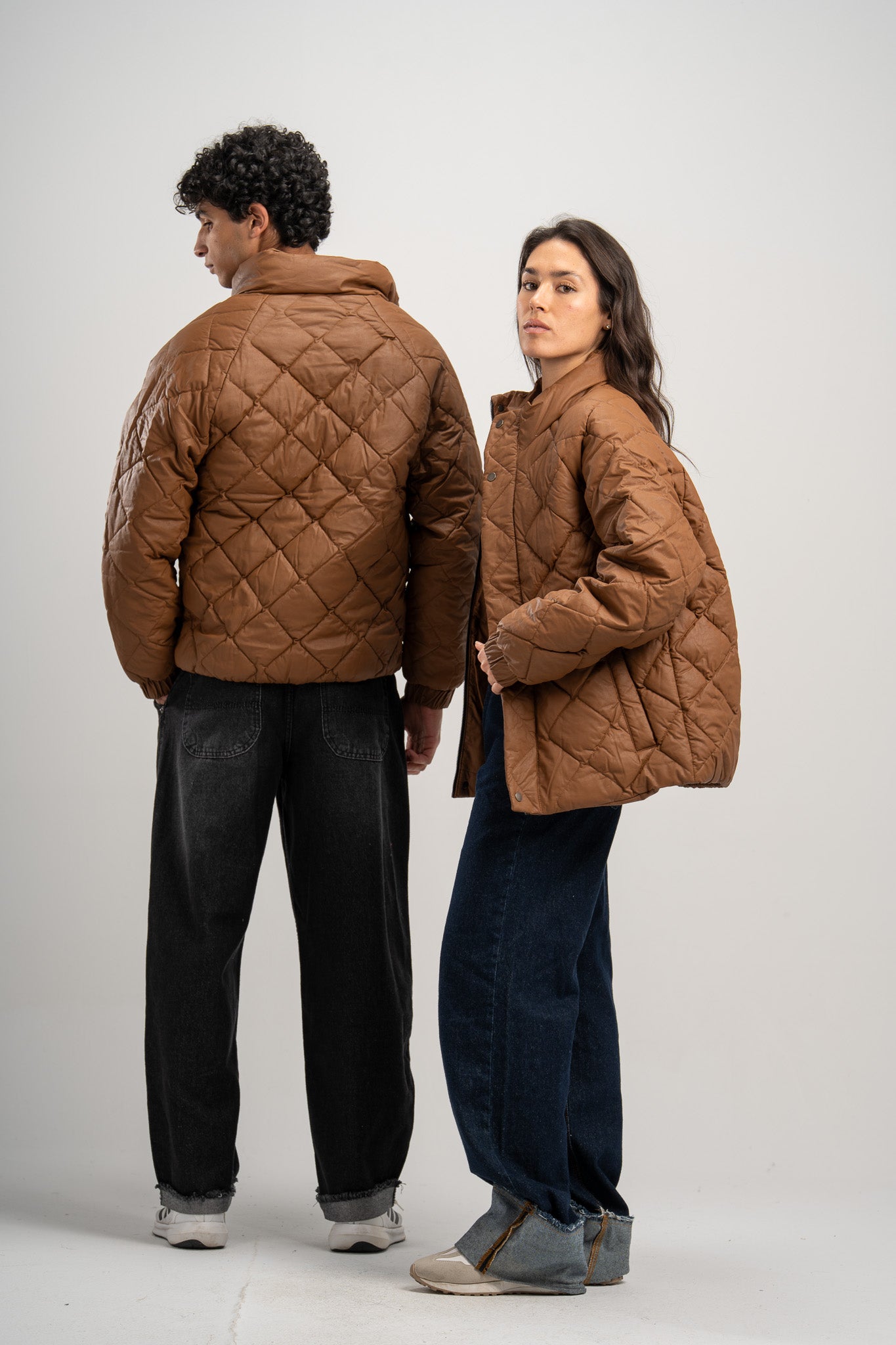 Leather Puffer Jacket