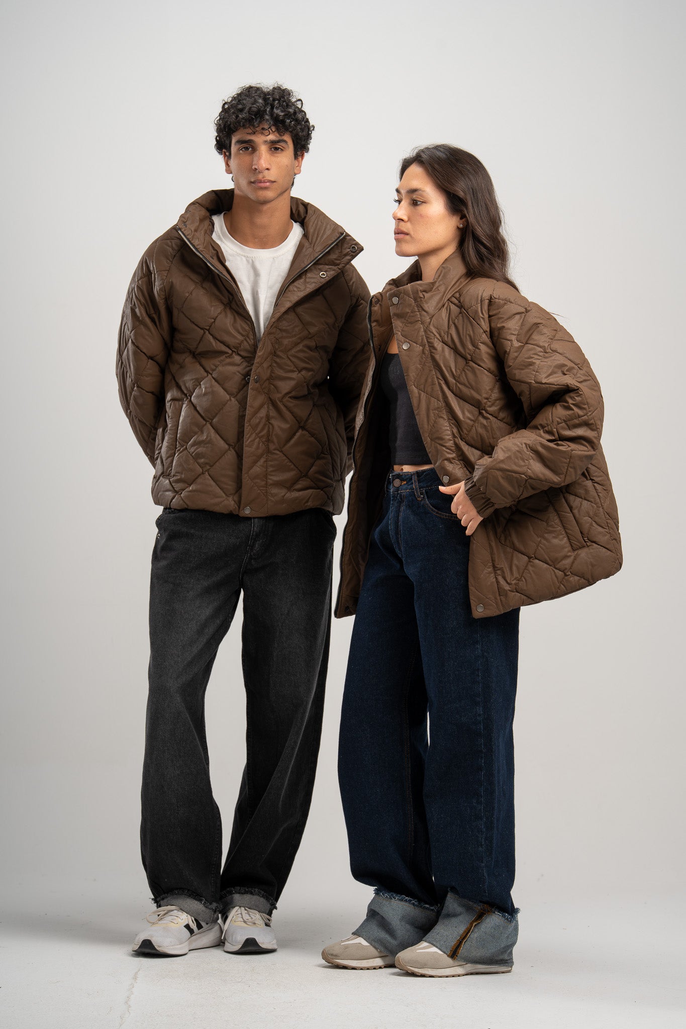 Leather Puffer Jacket