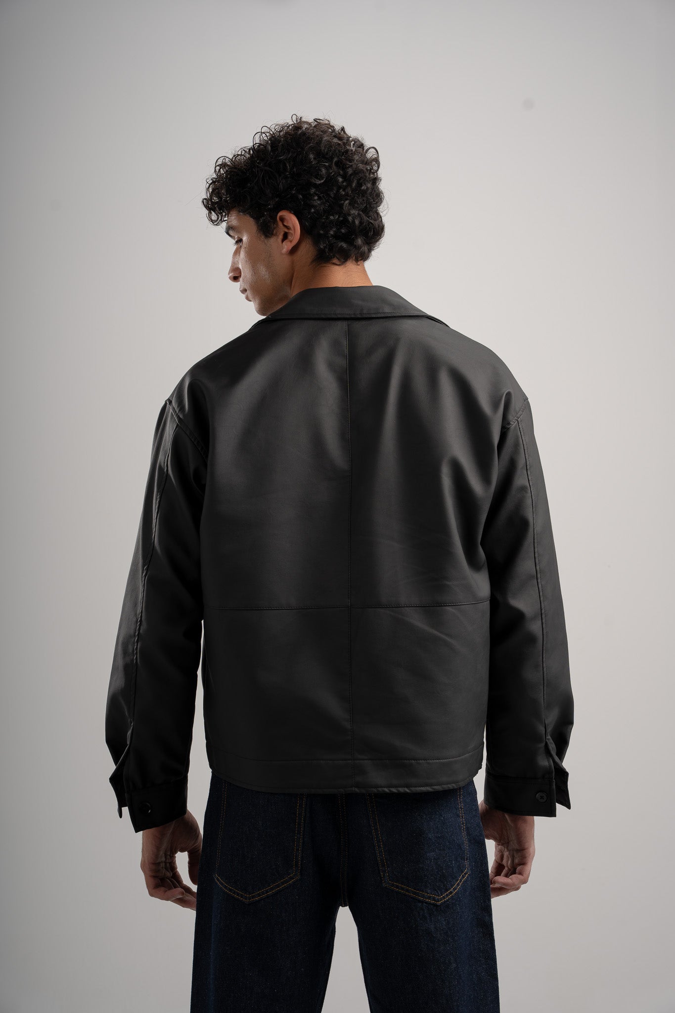 Cropped Leather Jacket