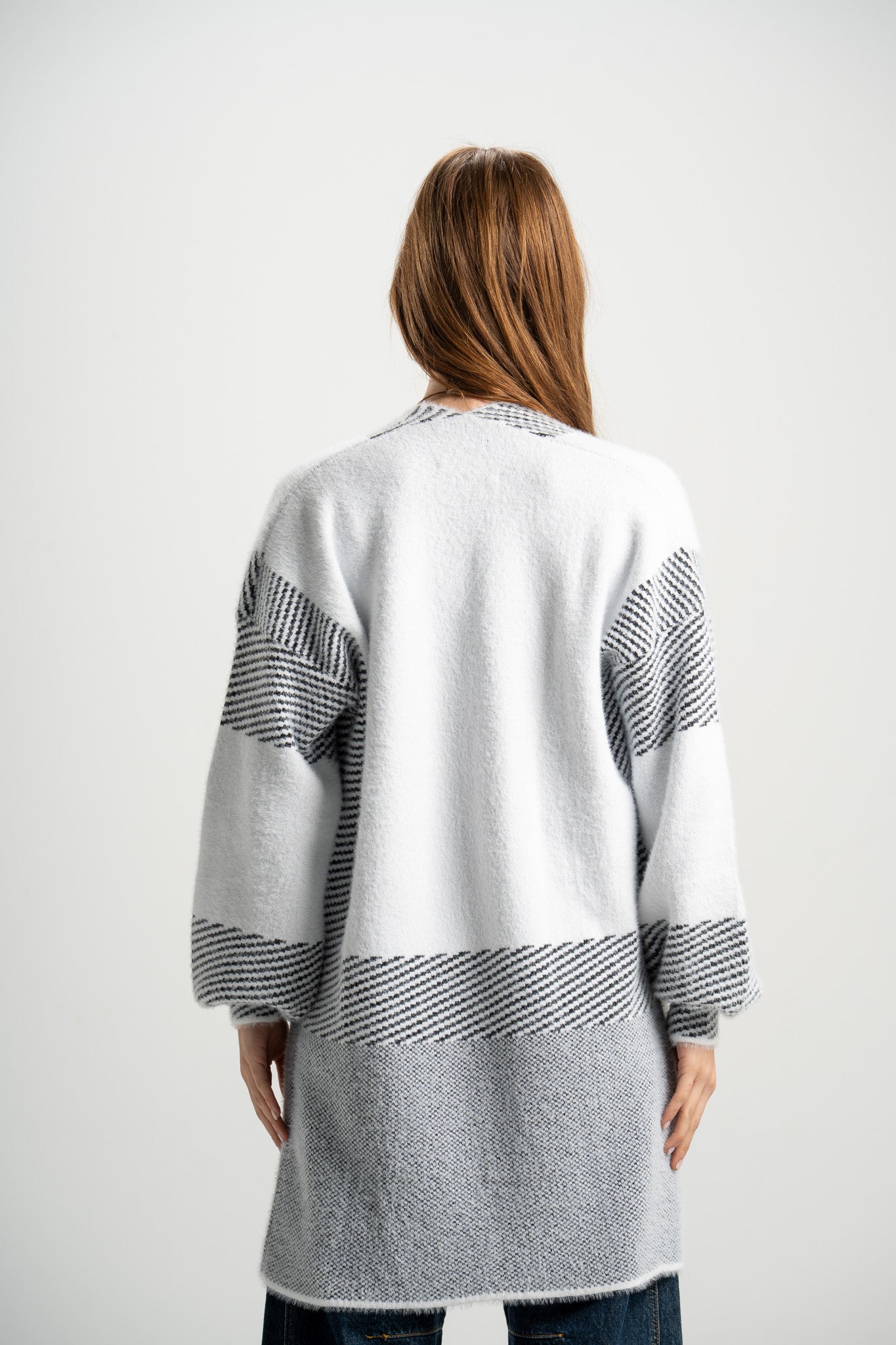 Open-Front Long Cardigan