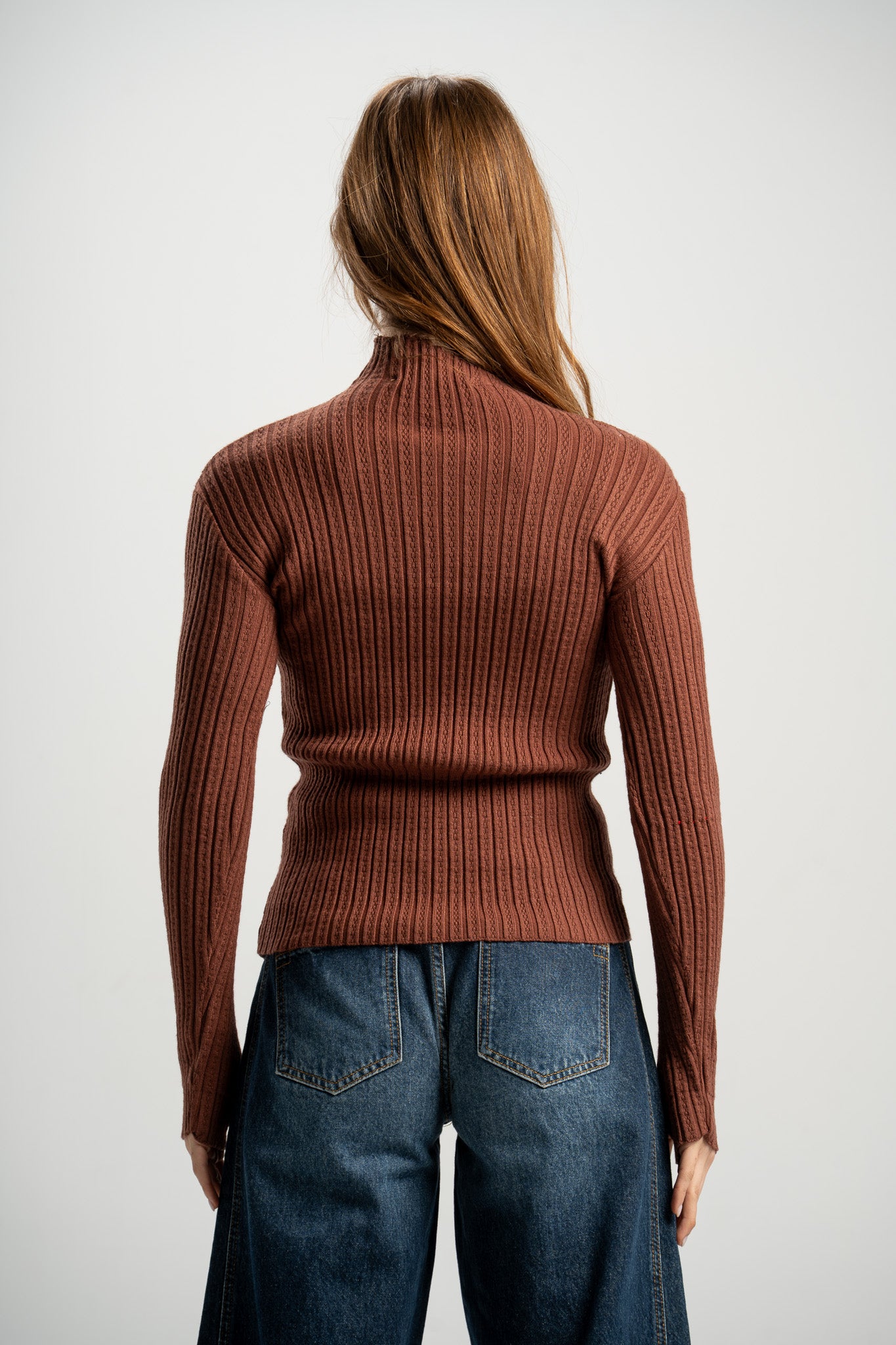 High-Neck Knitted Top