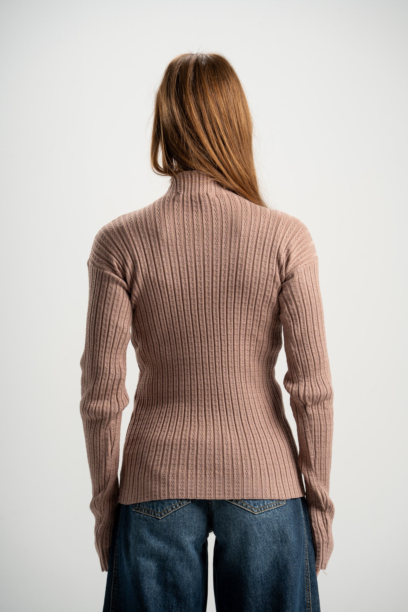 High-Neck Knitted Top