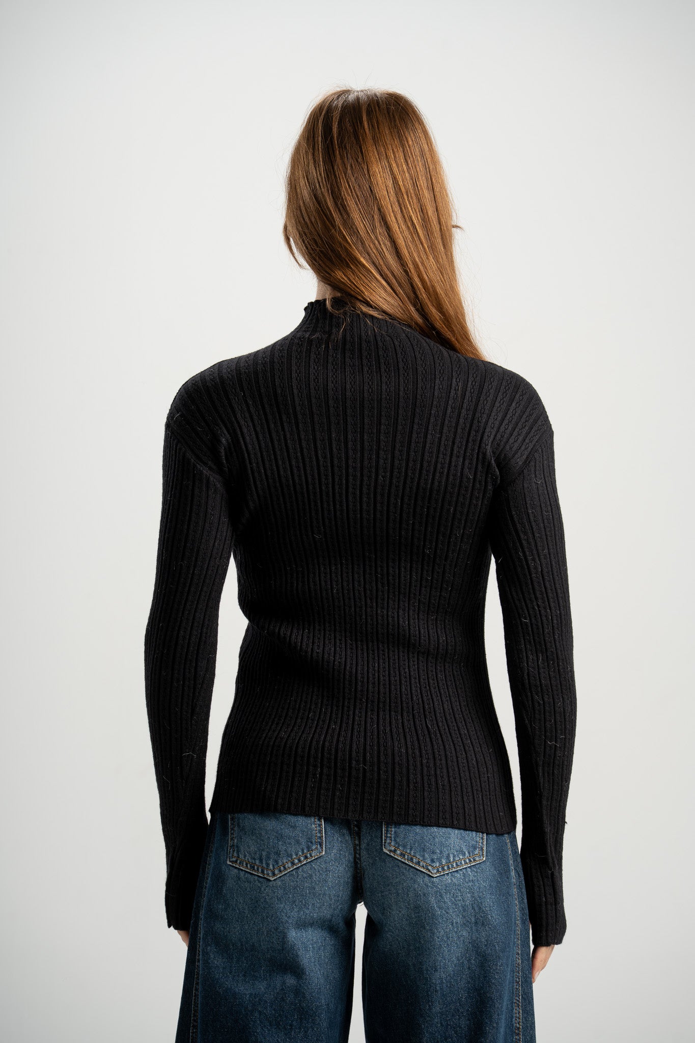 High-Neck Knitted Top