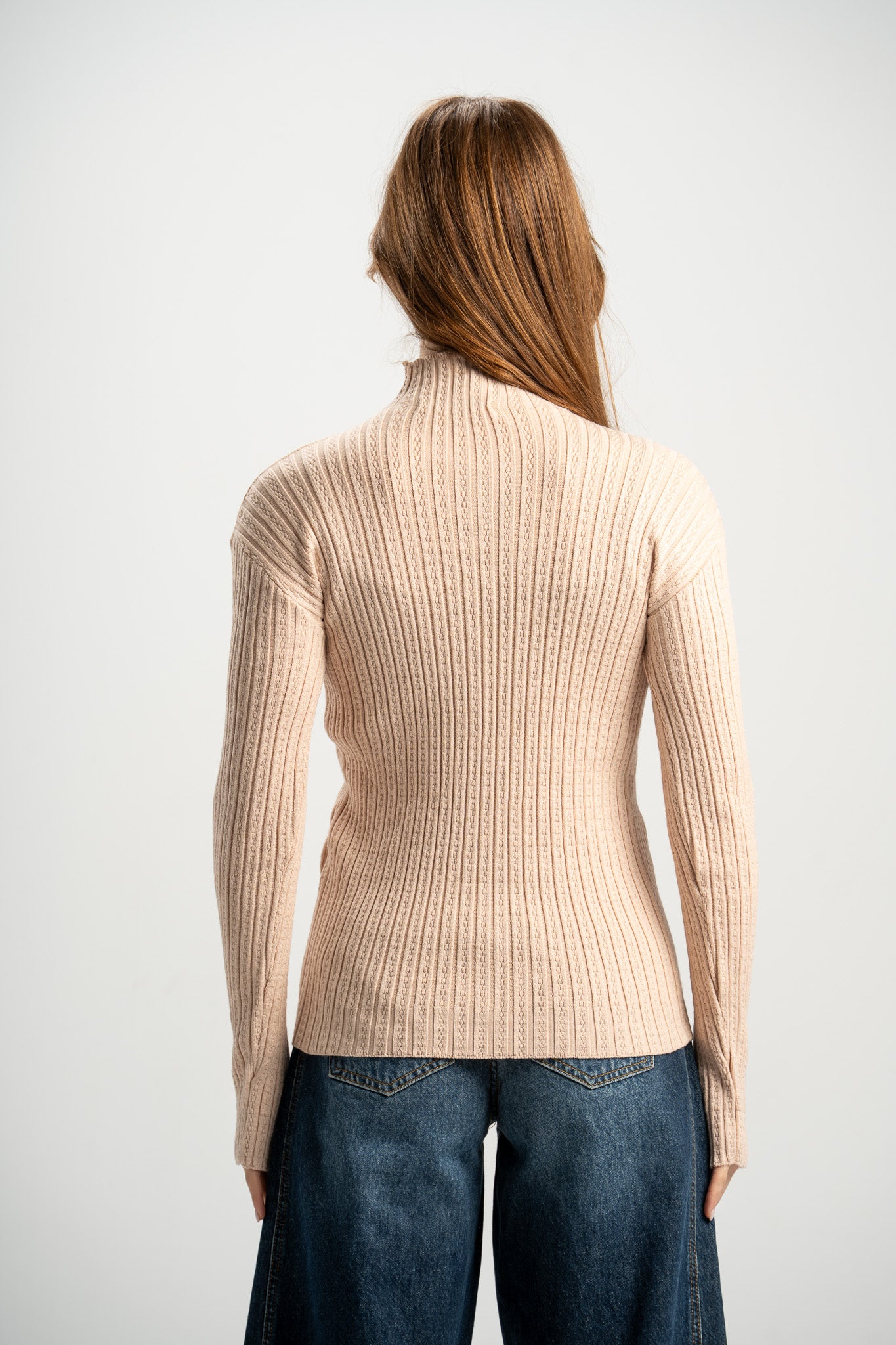High-Neck Knitted Top
