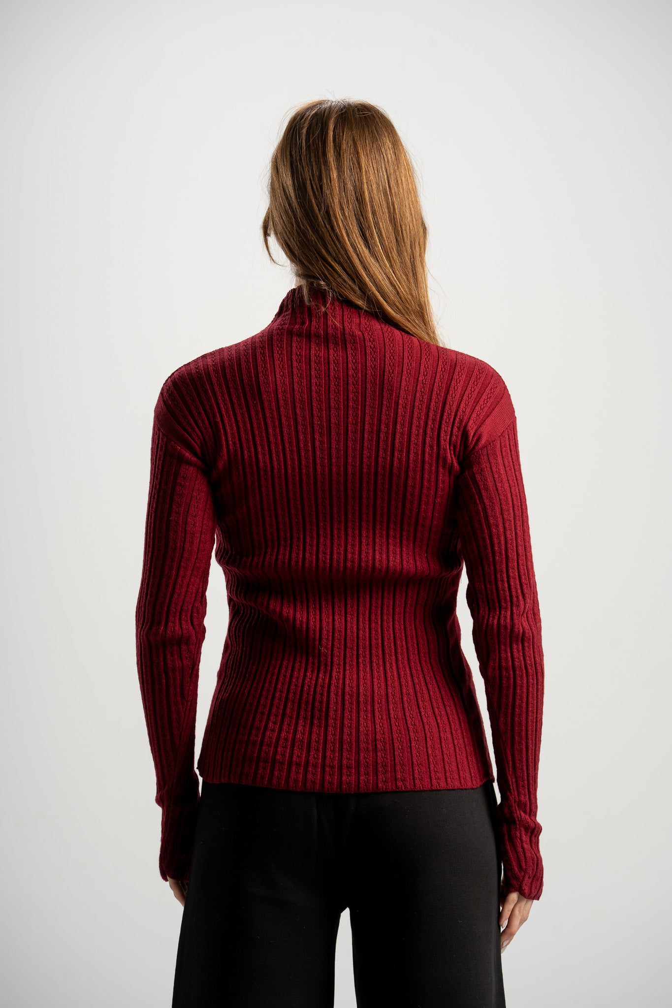 High-Neck Knitted Top