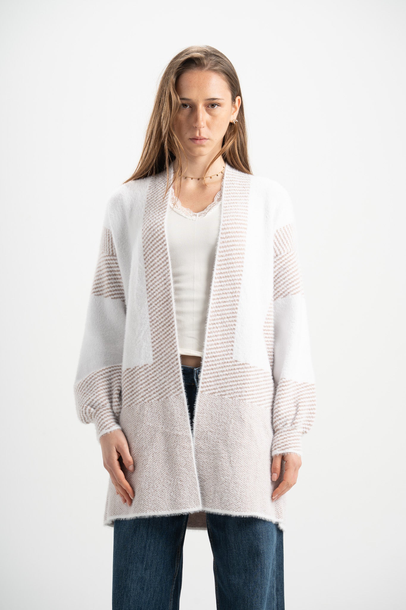 Open-Front Long Cardigan