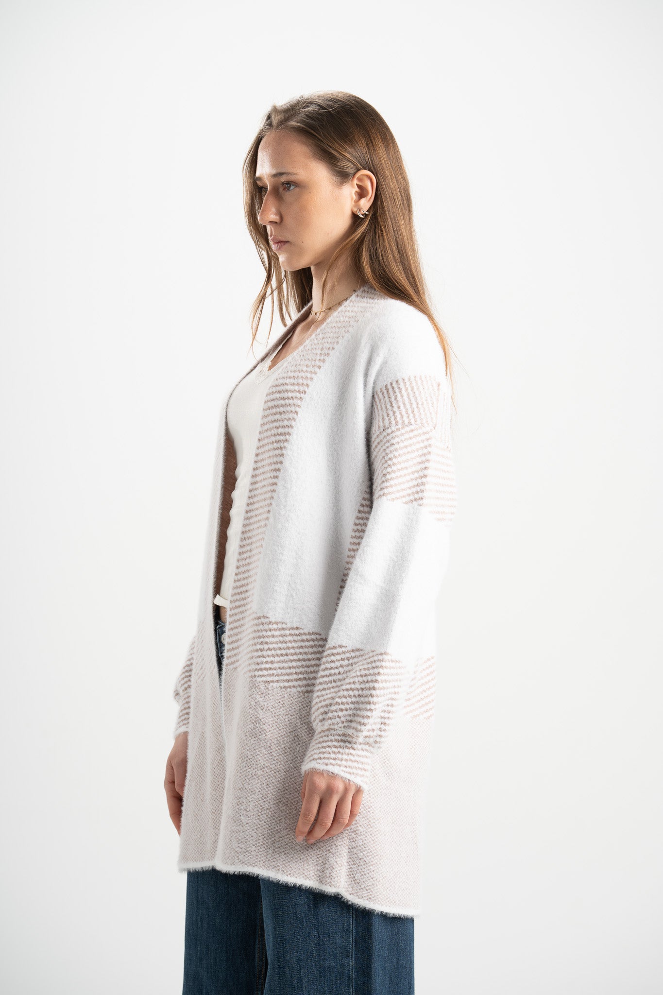 Open-Front Long Cardigan