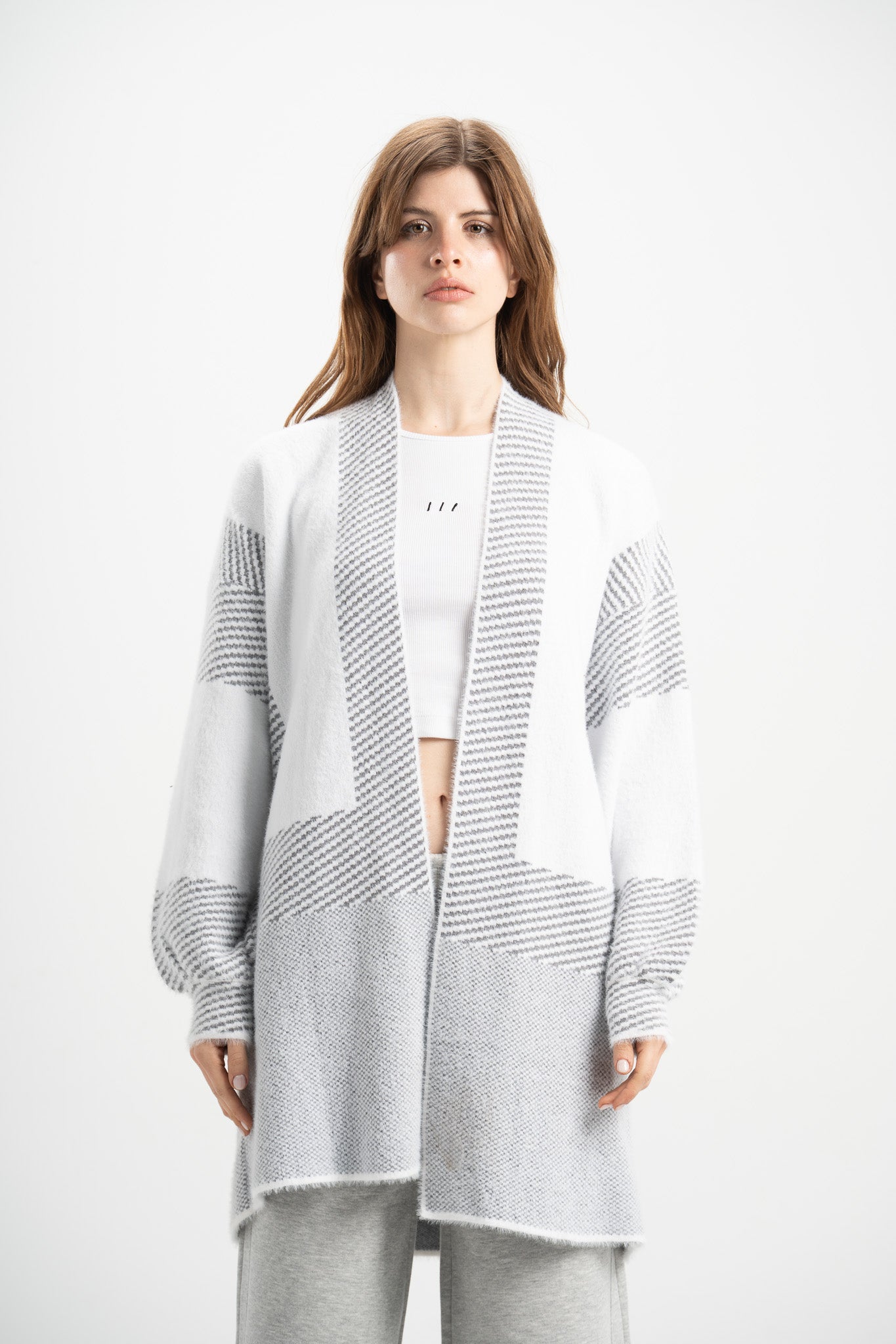 Open-Front Long Cardigan