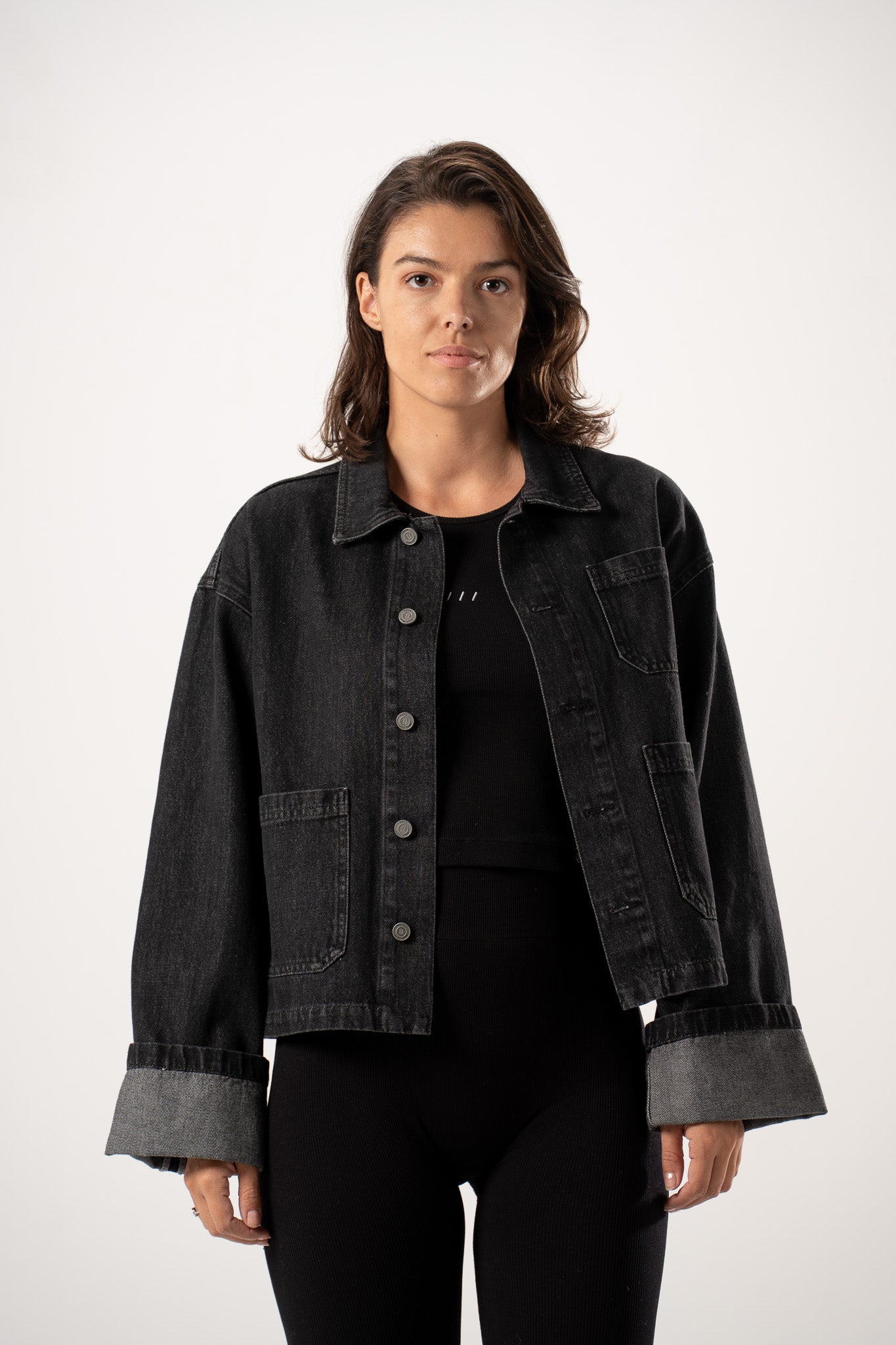 Turn-Up Denim Jacket