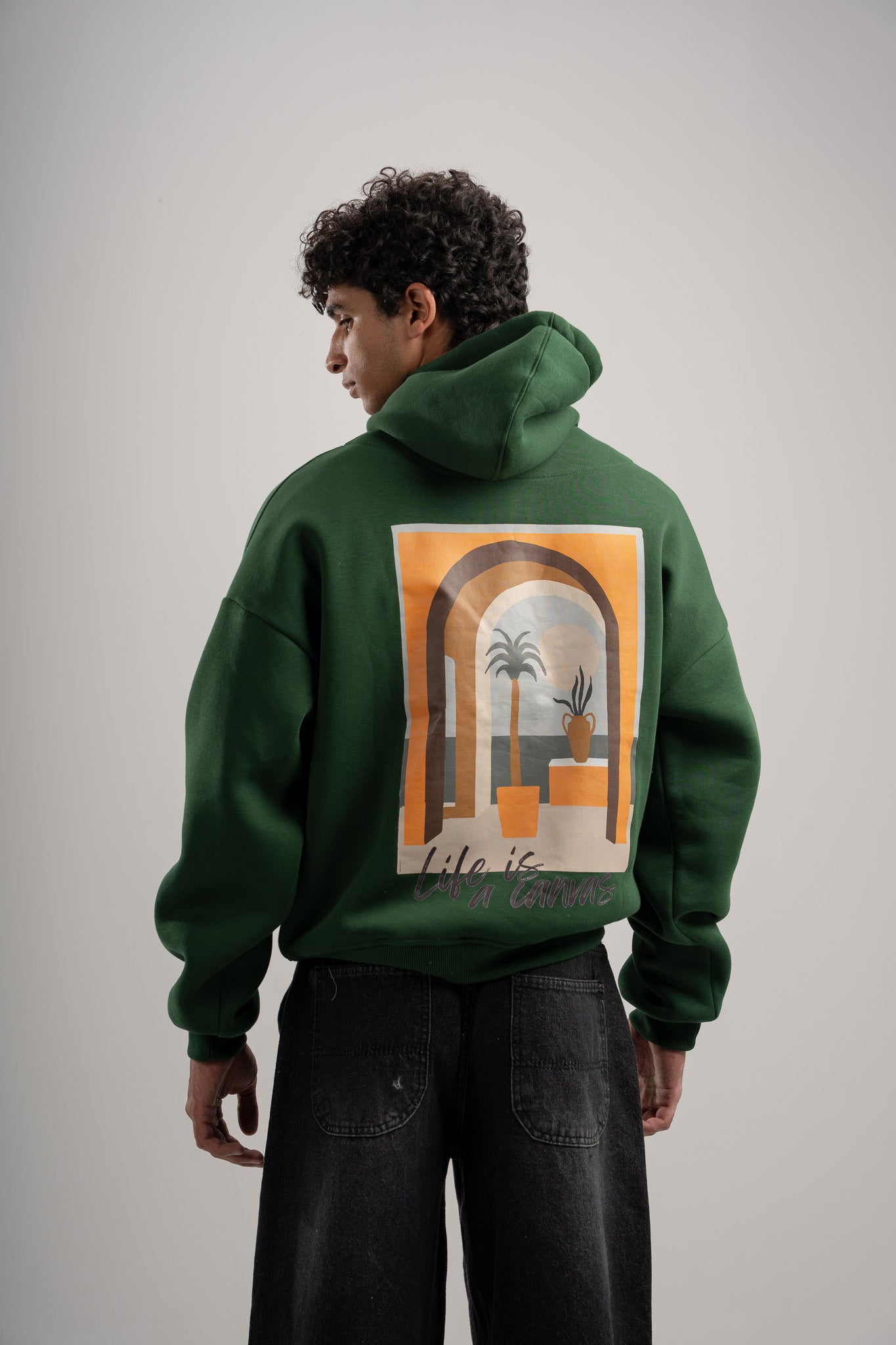 Printed Oversized Hoodie