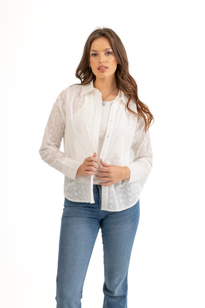 long sleeve anglaise shirt