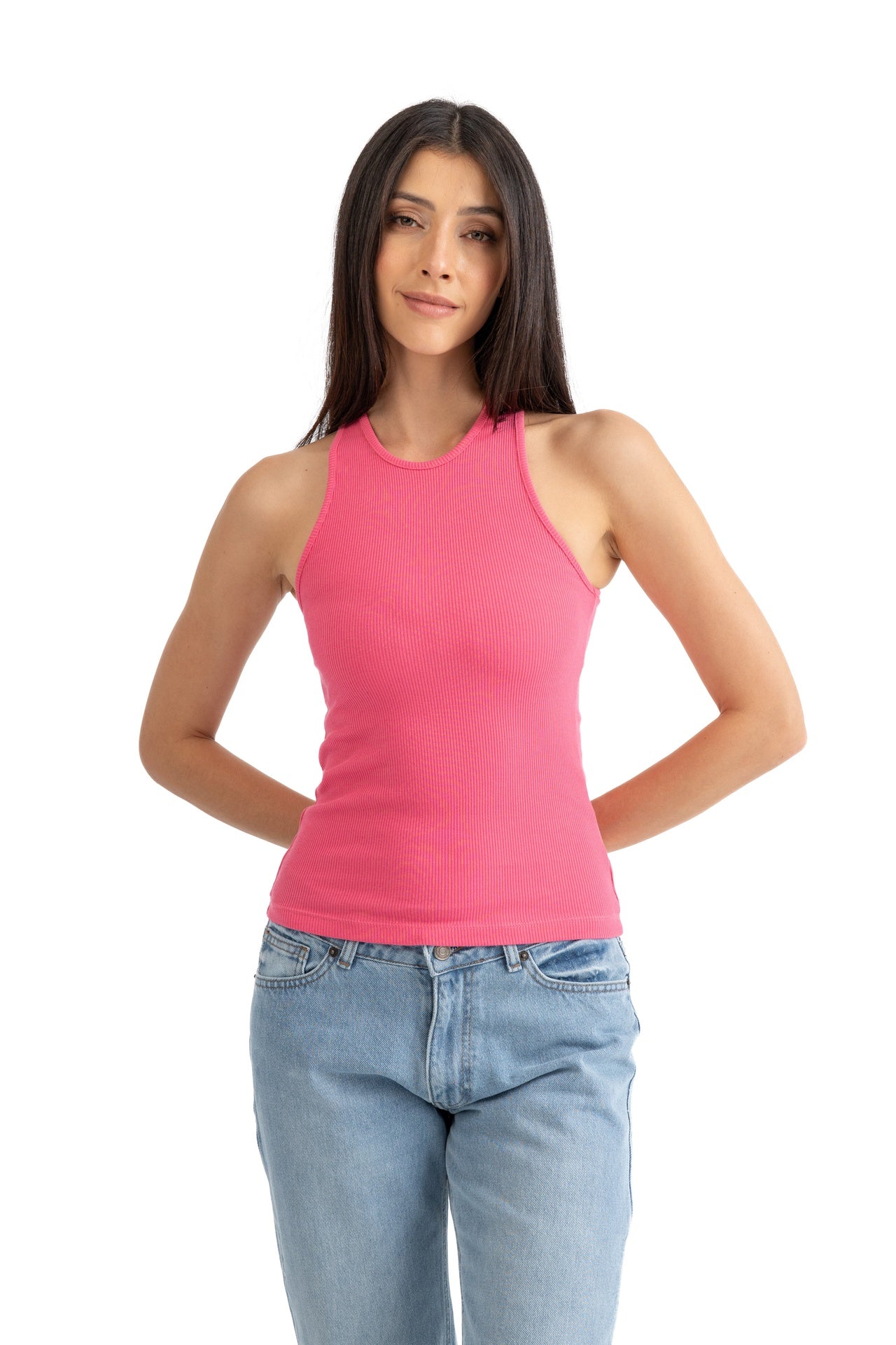 Slim halter neck top