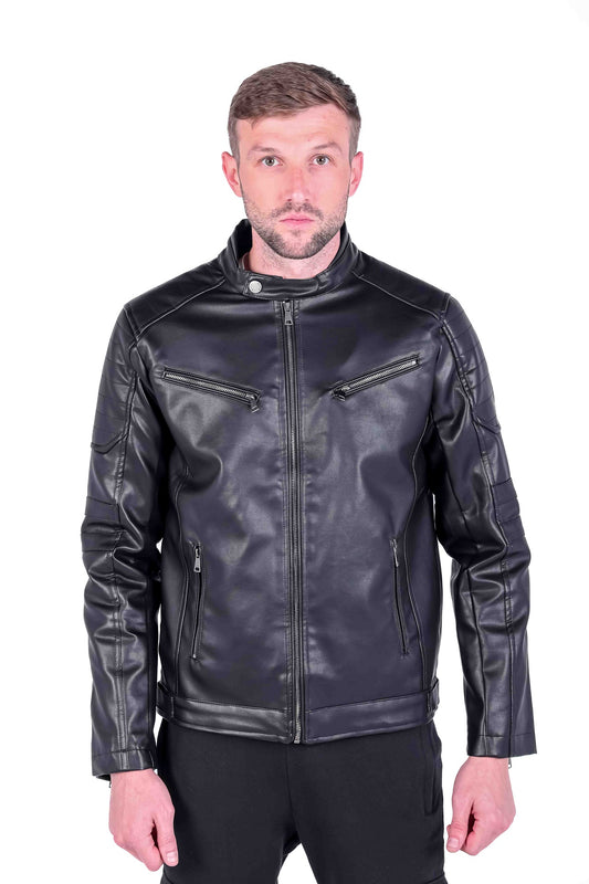 Basic PU biker jacket