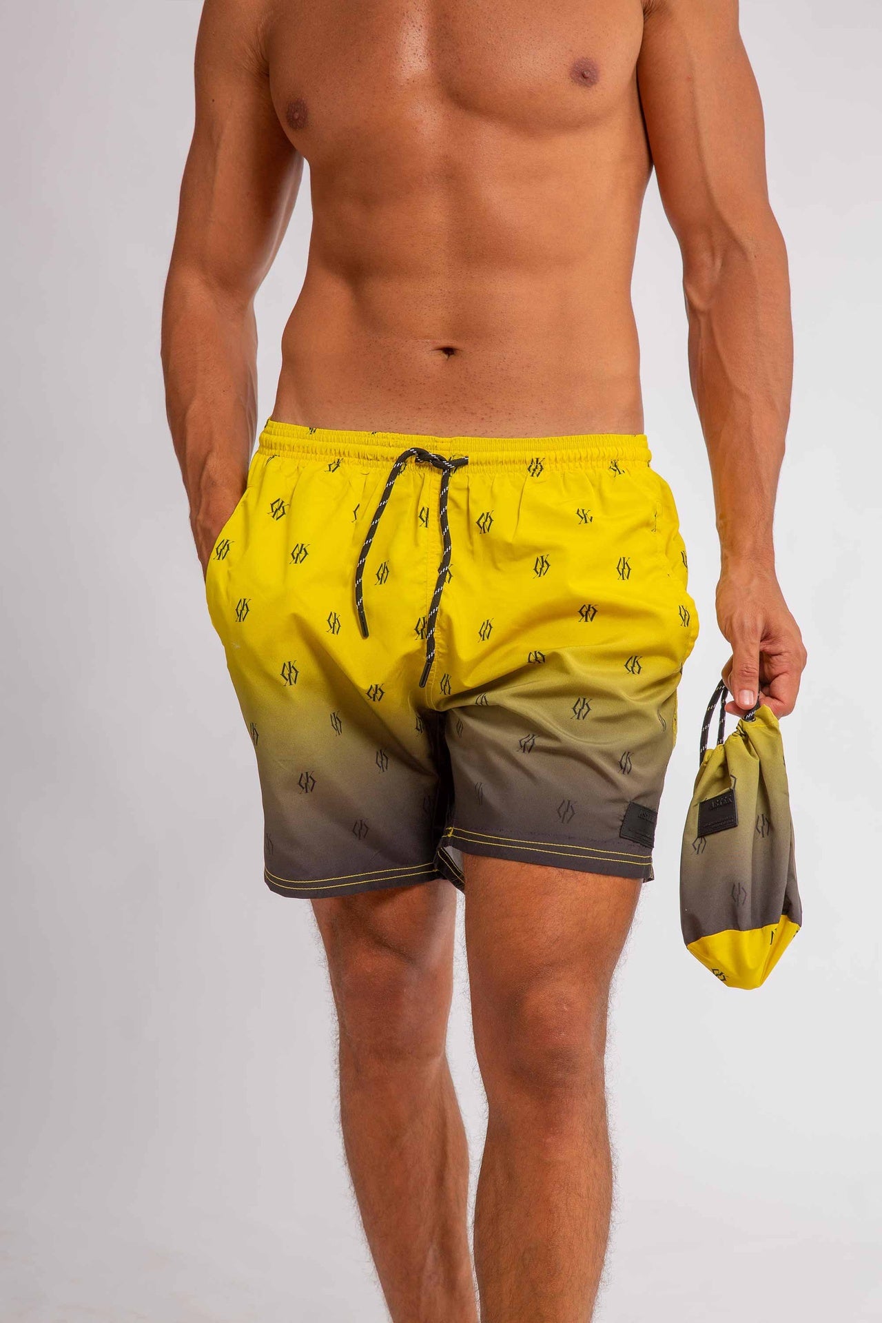 Men swim short